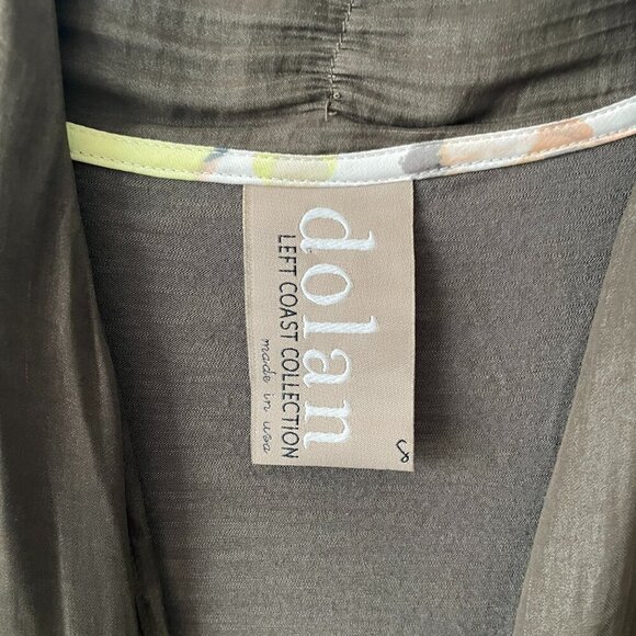 Dolan Left Coast Collection Crossroads Long Sleeve Faux Wrap Top Gray Small - Picture 5 of 7